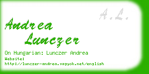 andrea lunczer business card